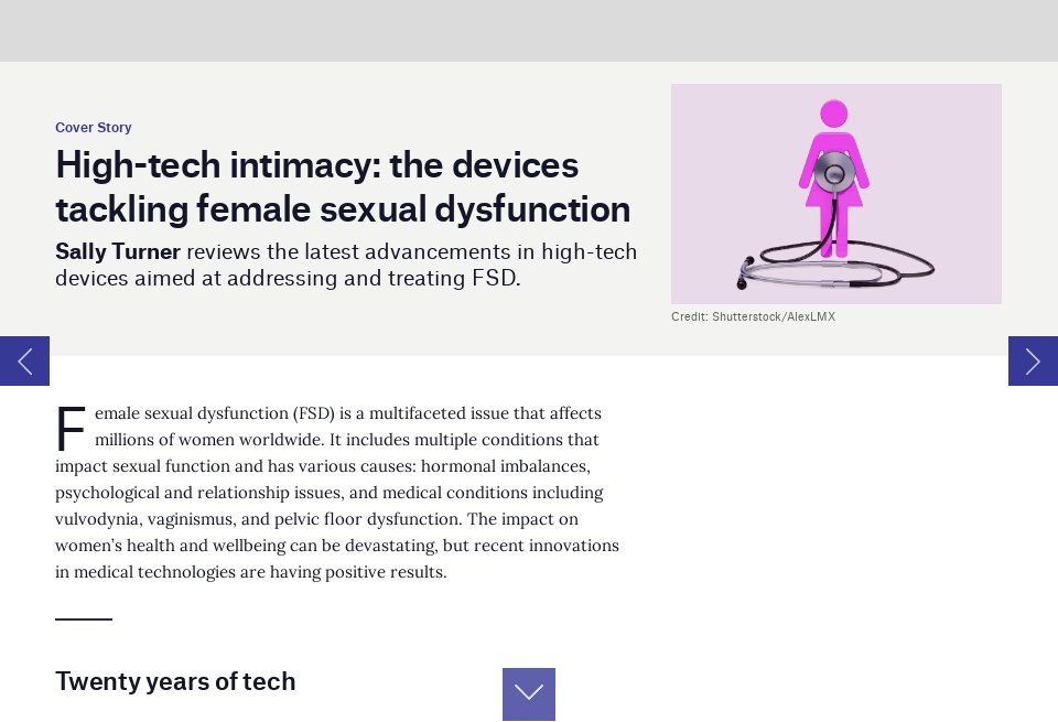 High tech intimacy the devices tackling female sexual dysfunction