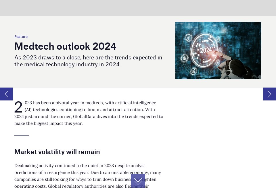 Medtech Outlook 2024 Medical Technology Issue 69 December 2023     Screenshot 